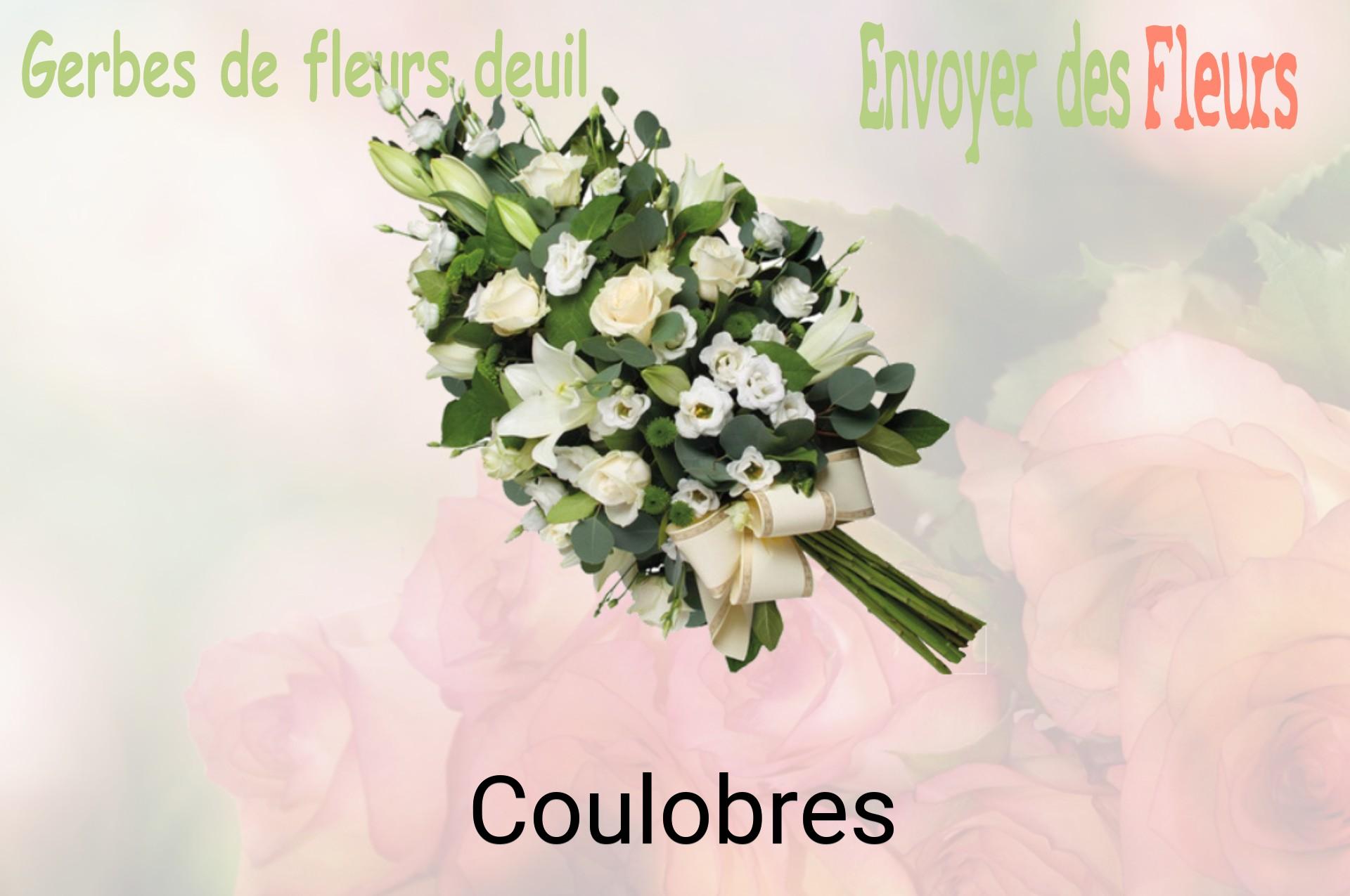 Gerbe de fleurs de deuil livrée à Coulobres